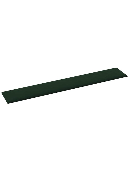 Nástěnné panely 12 ks tmavě zelené 90 x 15 cm samet 1,62 m²