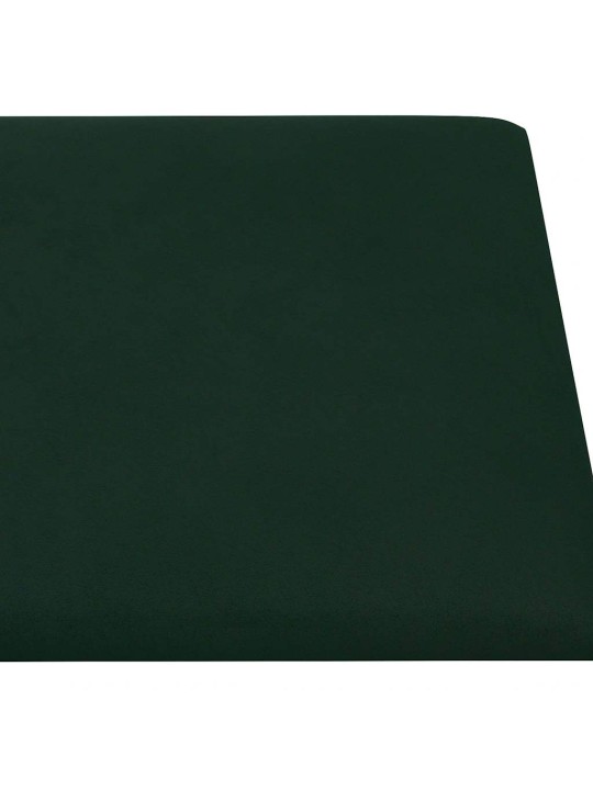 Nástěnné panely 12 ks tmavě zelené 90 x 15 cm samet 1,62 m²
