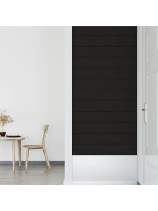 Nástěnné panely 12 ks černé 90 x 15 cm samet 1,62 m²