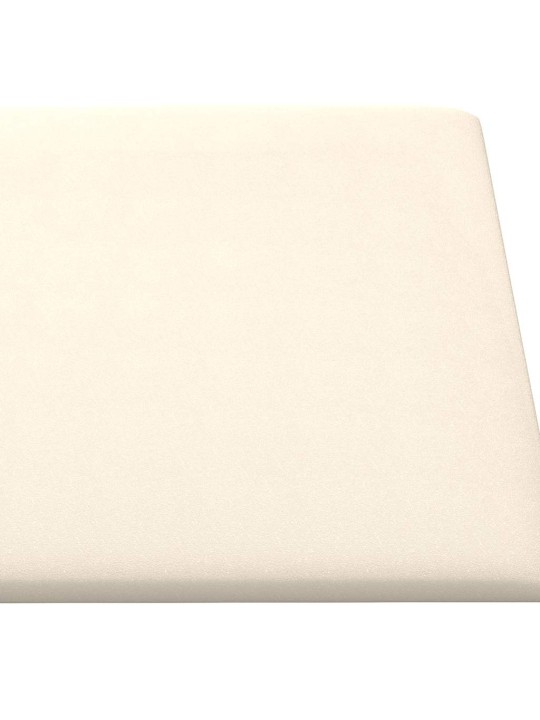 Nástěnné panely 12 ks krémové 90 x 15 cm samet 1,62 m²