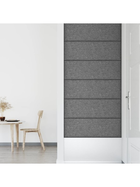 Nástěnné panely 12 ks světle šedé 90 x 30 cm textil 3,24 m²