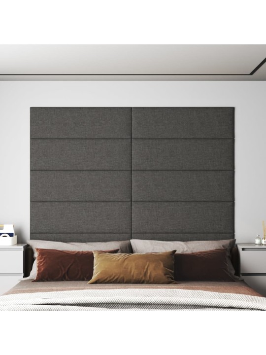 Nástěnné panely 12 ks tmavě šedé 90 x 30 cm textil 3,24 m²