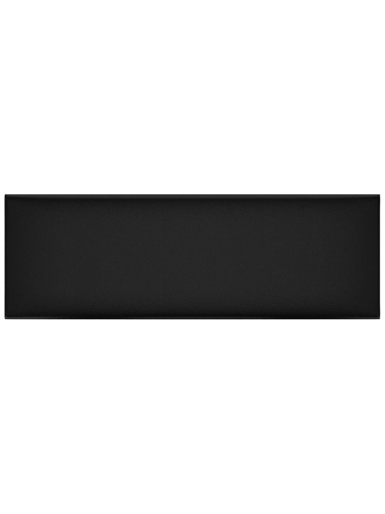 Nástěnné panely 12 ks černé 90 x 30 cm umělá kůže 3,24 m²