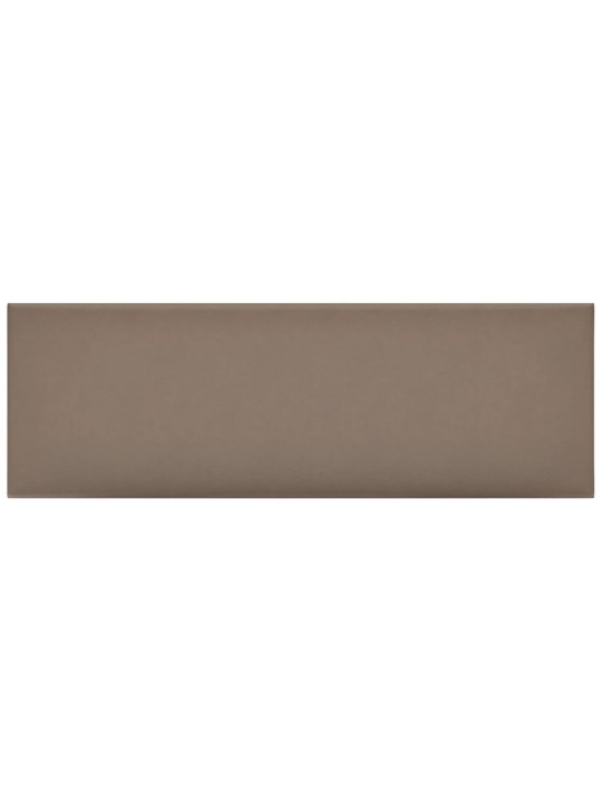 Nástěnné panely 12 ks cappuccino 90 x 30 cm umělá kůže 3,24 m²