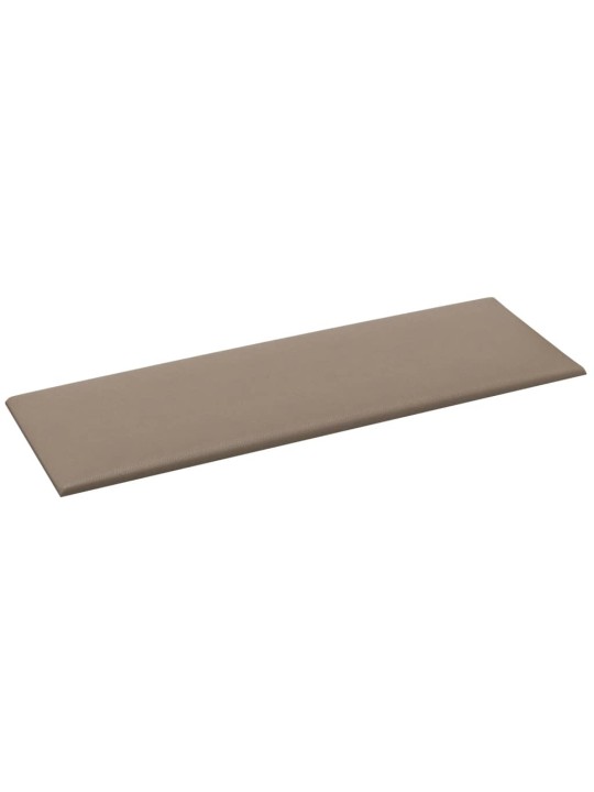 Nástěnné panely 12 ks cappuccino 90 x 30 cm umělá kůže 3,24 m²