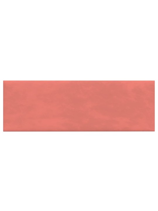 Nástěnné panely 12 ks růžové 90 x 30 cm samet 3,24 m²