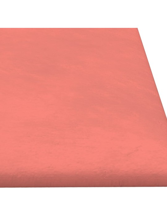 Nástěnné panely 12 ks růžové 90 x 30 cm samet 3,24 m²