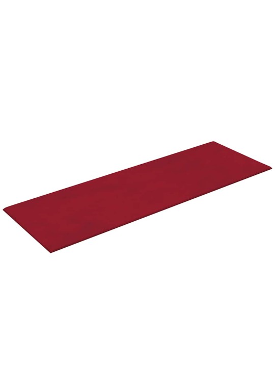 Nástěnné panely 12 ks vínové 90 x 30 cm samet 3,24 m²