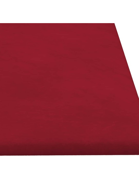 Nástěnné panely 12 ks vínové 90 x 30 cm samet 3,24 m²