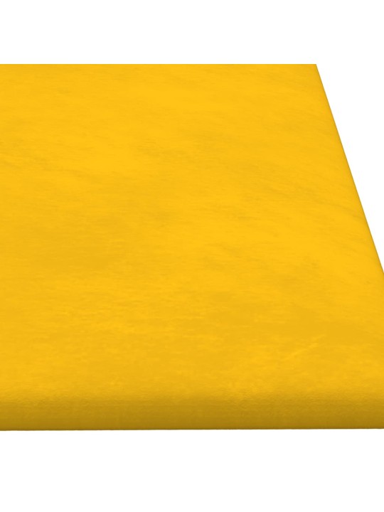 Nástěnné panely 12 ks žluté 90 x 30 cm samet 3,24 m²