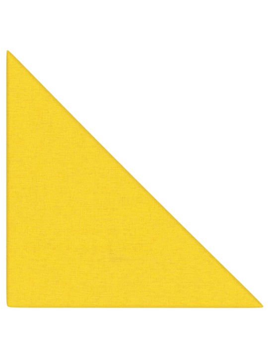 Nástěnné panely 12 ks světle žluté 30x30 cm textil 0,54 m²