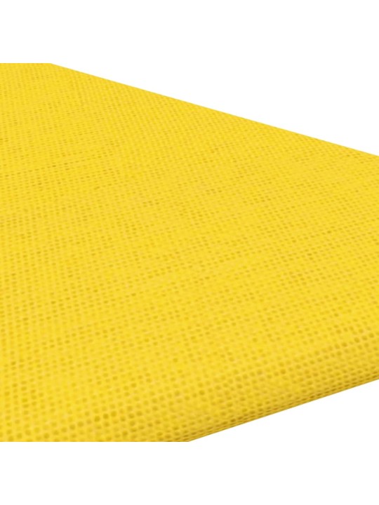 Nástěnné panely 12 ks světle žluté 30x30 cm textil 0,54 m²