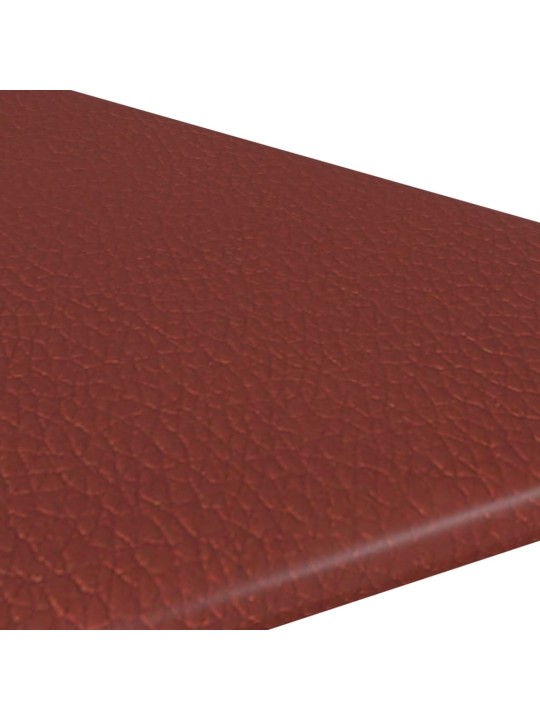 Nástěnné panely 12 ks vínové 30 x 30 cm umělá kůže 0,54 m²