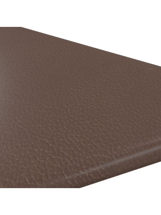 Nástěnné panely 12 ks hnědé 30 x 30 cm umělá kůže 0,54 m²