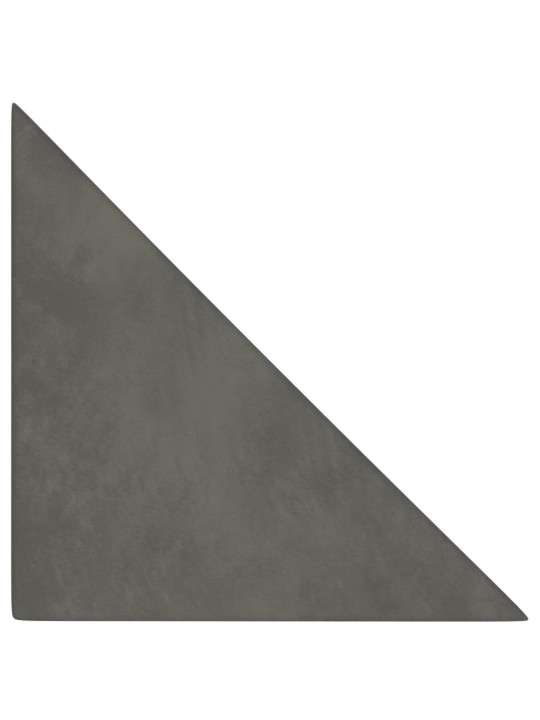 Nástěnné panely 12 ks tmavě šedé 30x30 cm samet 0,54 m²