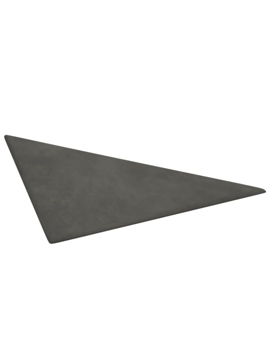 Nástěnné panely 12 ks tmavě šedé 30x30 cm samet 0,54 m²