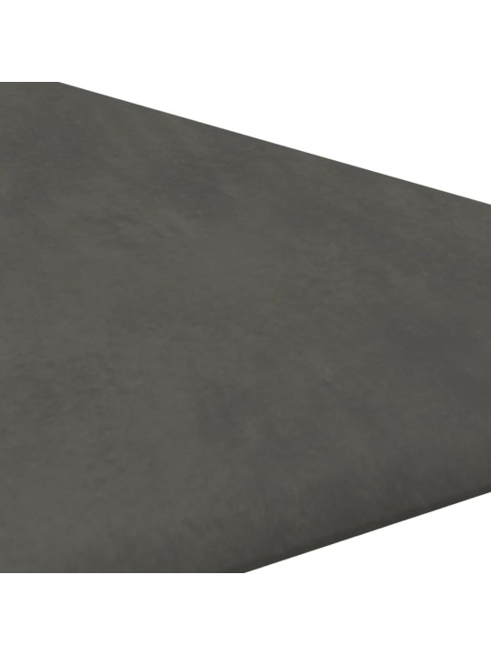Nástěnné panely 12 ks tmavě šedé 30x30 cm samet 0,54 m²