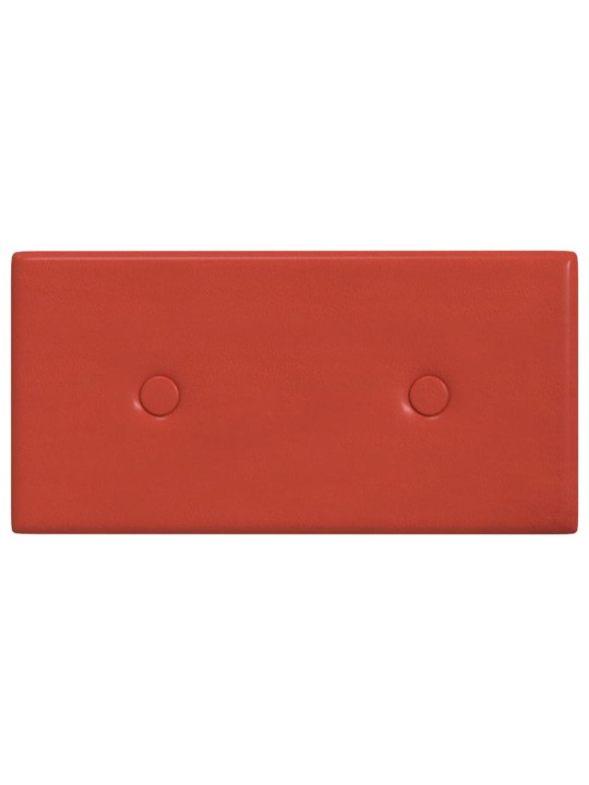 Nástěnné panely 12 ks červené 30 x 15 cm umělá kůže 0,54 m²