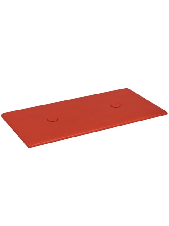 Nástěnné panely 12 ks červené 30 x 15 cm umělá kůže 0,54 m²