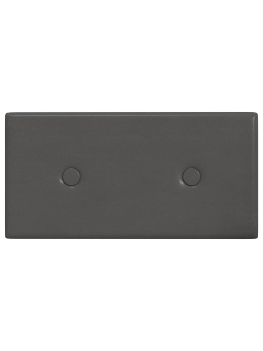 Nástěnné panely 12 ks šedé 30 x 15 cm umělá kůže 0,54 m²