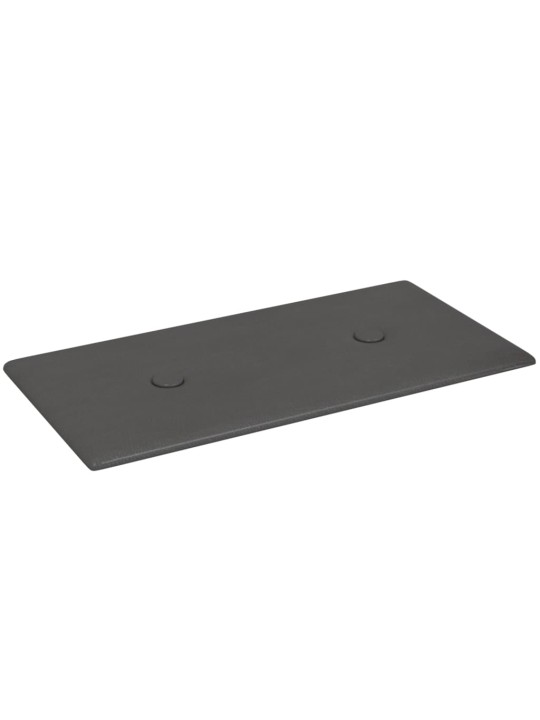 Nástěnné panely 12 ks šedé 30 x 15 cm umělá kůže 0,54 m²