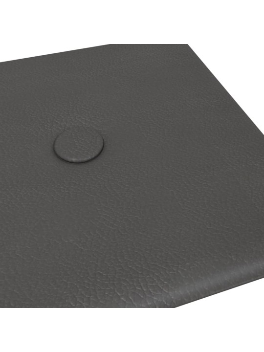 Nástěnné panely 12 ks šedé 30 x 15 cm umělá kůže 0,54 m²