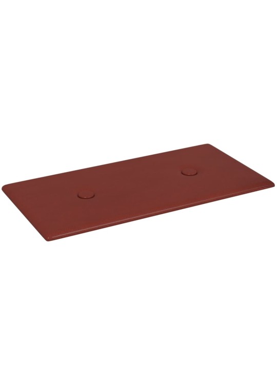 Nástěnné panely 12 ks vínové 30 x 15 cm umělá kůže 0,54 m²