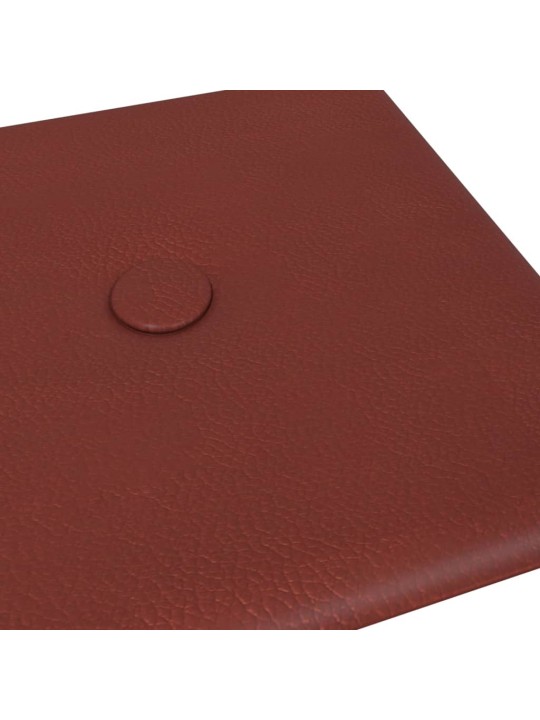 Nástěnné panely 12 ks vínové 30 x 15 cm umělá kůže 0,54 m²