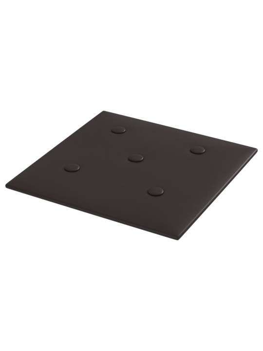 Nástěnné panely 12 ks černé 30 x 30 cm umělá kůže 1,08 m²