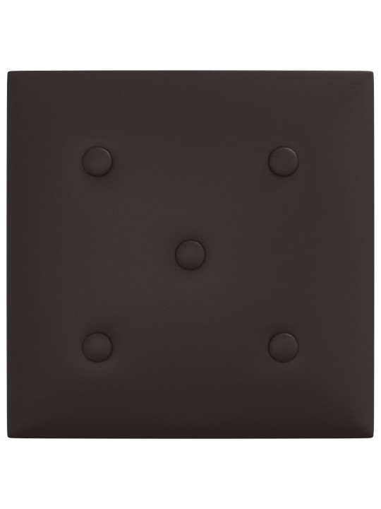 Nástěnné panely 12 ks černé 30 x 30 cm umělá kůže 1,08 m²