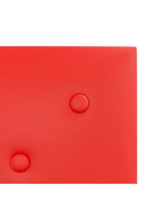 Nástěnné panely 12 ks červené 30 x 30 cm umělá kůže 1,08 m²