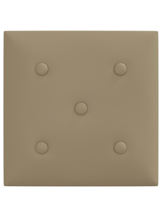 Nástěnné panely 12 ks cappuccino 30 x 30 cm umělá kůže 1,08 m²