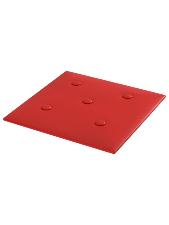Nástěnné panely 12 ks vínové 30 x 30 cm umělá kůže 1,08 m²