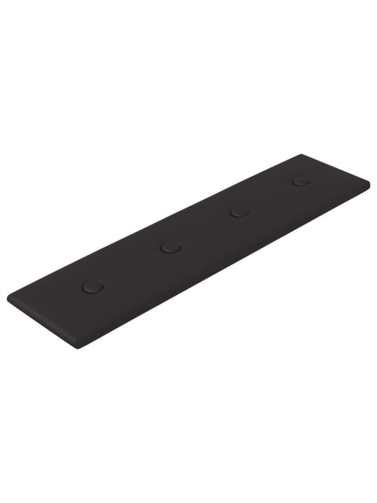 Nástěnné panely 12 ks černé 60 x 15 cm umělá kůže 1,08 m²