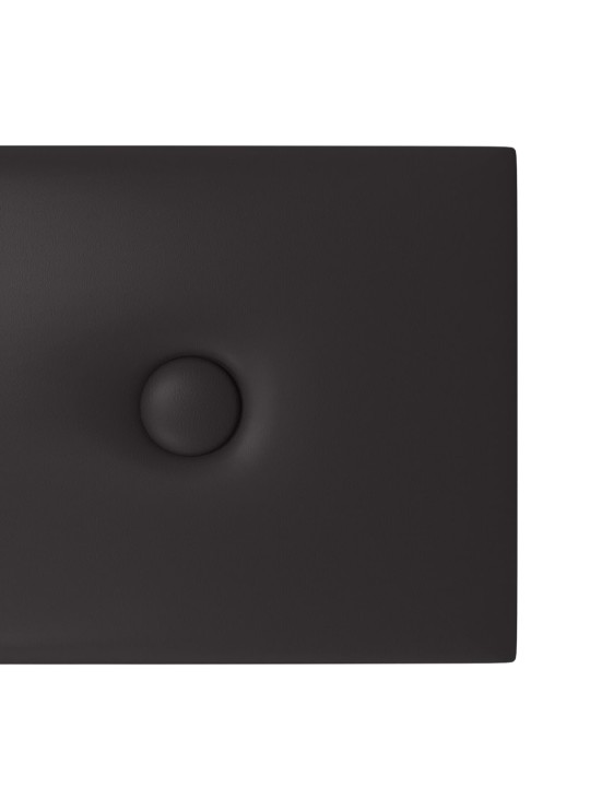 Nástěnné panely 12 ks černé 60 x 15 cm umělá kůže 1,08 m²