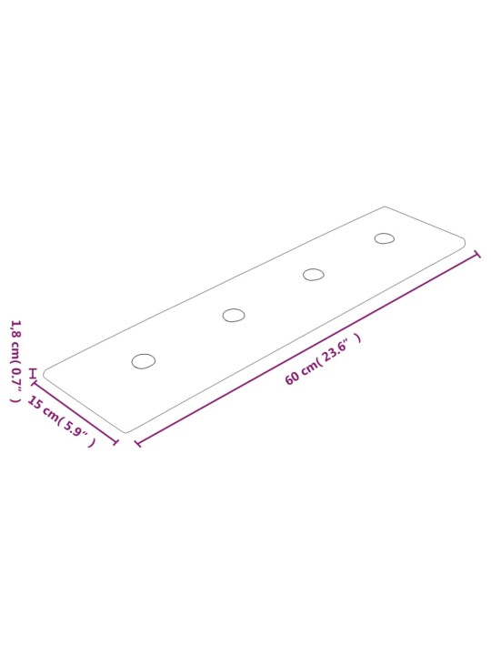 Nástěnné panely 12 ks šedé 60 x 15 cm umělá kůže 1,08 m²