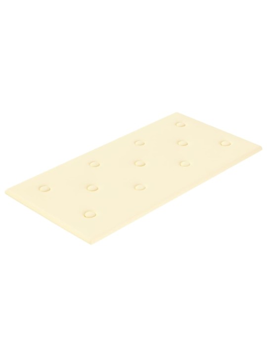 Nástěnné panely 12 ks krémové 60 x 30 cm umělá kůže 2,16 m²