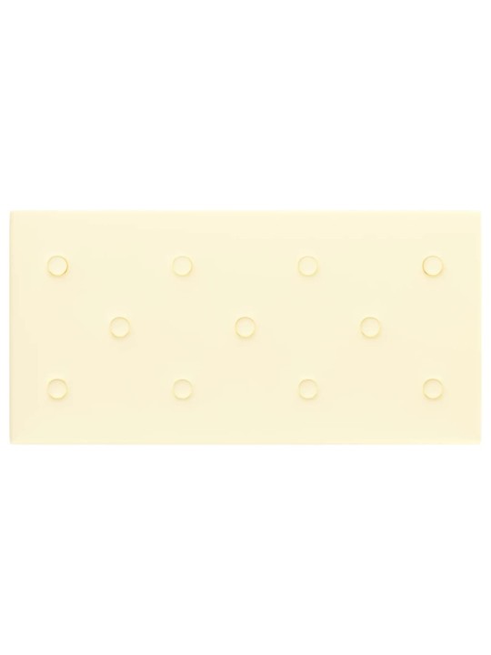 Nástěnné panely 12 ks krémové 60 x 30 cm umělá kůže 2,16 m²