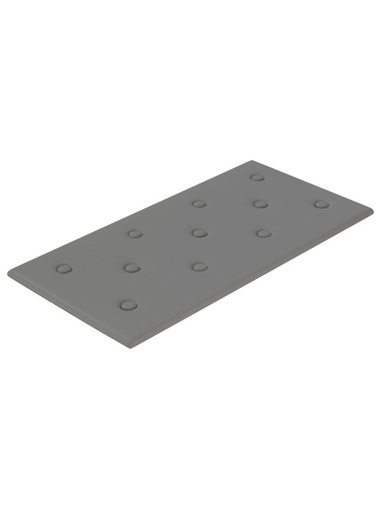 Nástěnné panely 12 ks šedé 60 x 30 cm umělá kůže 2,16 m²