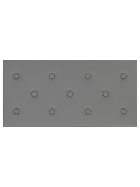 Nástěnné panely 12 ks šedé 60 x 30 cm umělá kůže 2,16 m²