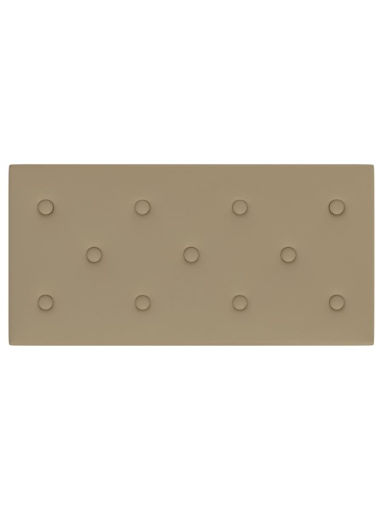 Nástěnné panely 12 ks cappuccino 60 x 30 cm umělá kůže 2,16 m²
