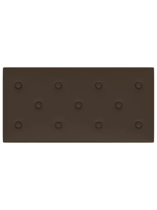 Nástěnné panely 12 ks hnědé 60 x 30 cm umělá kůže 2,16 m²