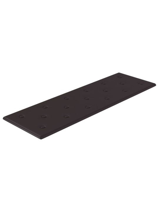Nástěnné panely 12 ks černé 90 x 30 cm umělá kůže 3,24 m²