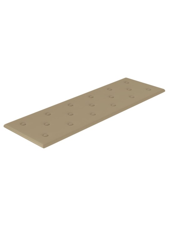 Nástěnné panely 12 ks cappuccino 90 x 30 cm umělá kůže 3,24 m²
