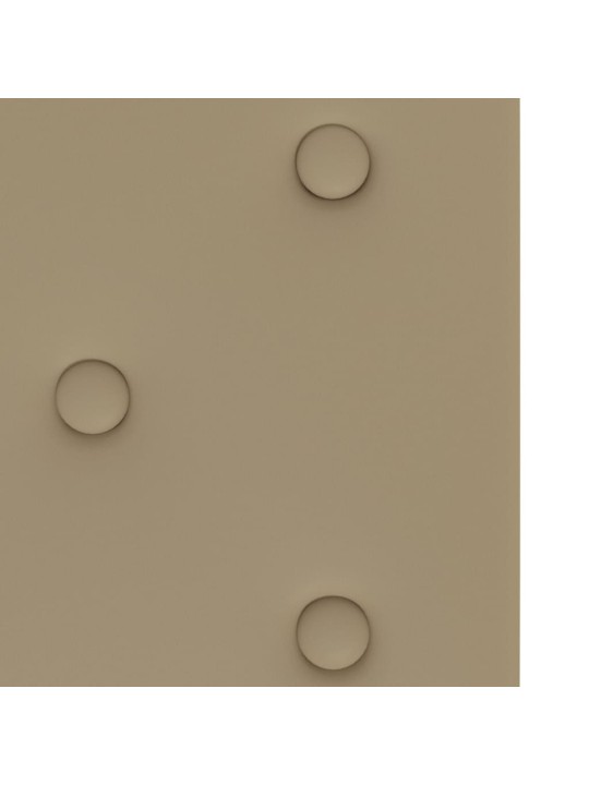Nástěnné panely 12 ks cappuccino 90 x 30 cm umělá kůže 3,24 m²