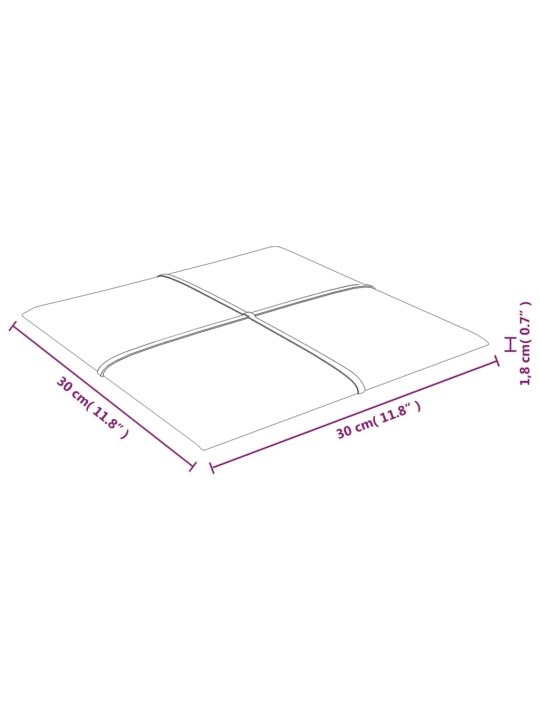 Nástěnné panely 12 ks vínové 30 x 30 cm samet 1,08 m²