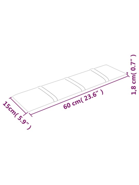 Nástěnné panely 12 ks vínové 60 x 15 cm samet 1,08 m²