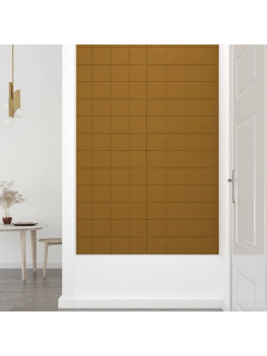 Nástěnné panely 12 ks hnědé 60 x 30 cm samet 2,16 m²
