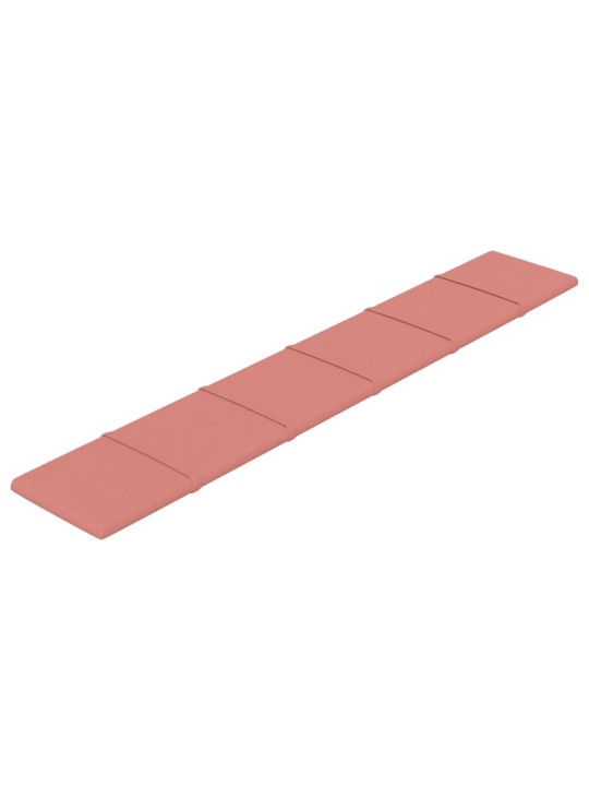 Nástěnné panely 12 ks růžové 90 x 15 cm samet 1,62 m²