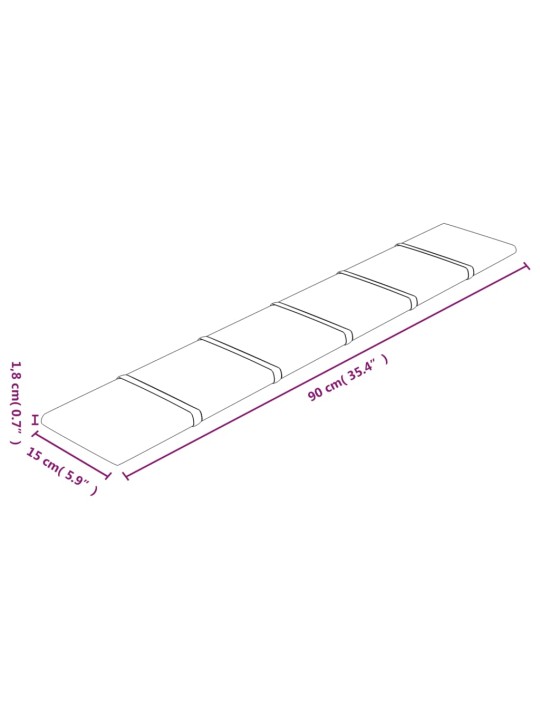 Nástěnné panely 12 ks růžové 90 x 15 cm samet 1,62 m²